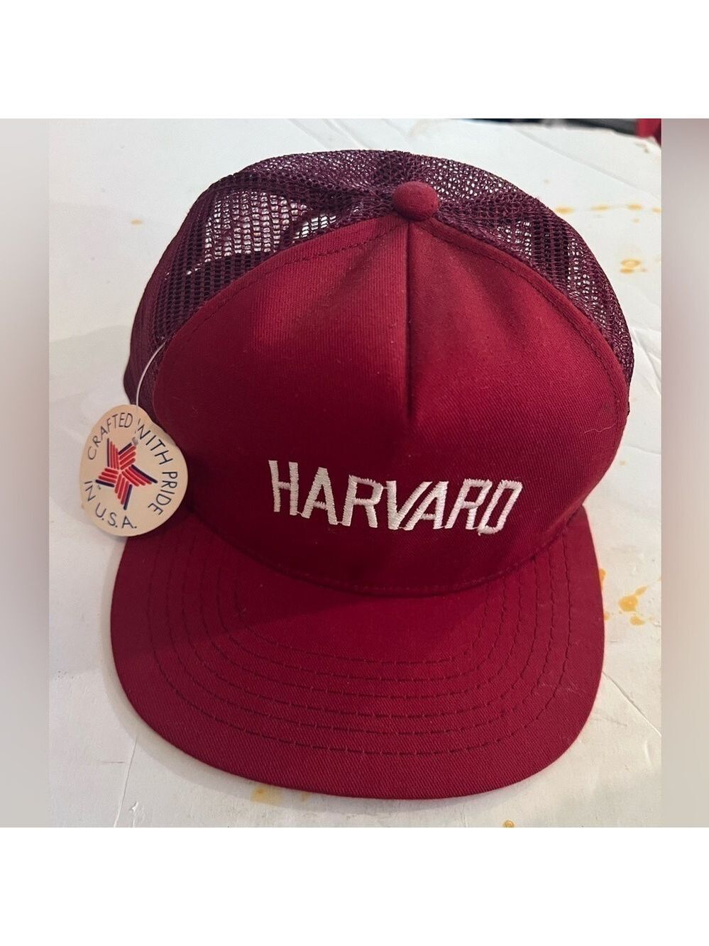 Vintage 80s Harvard University Trucker Snapback - Made in USA
